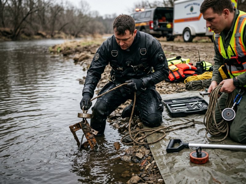 Should fishing magnets be standard gear for repair and rescue crews?