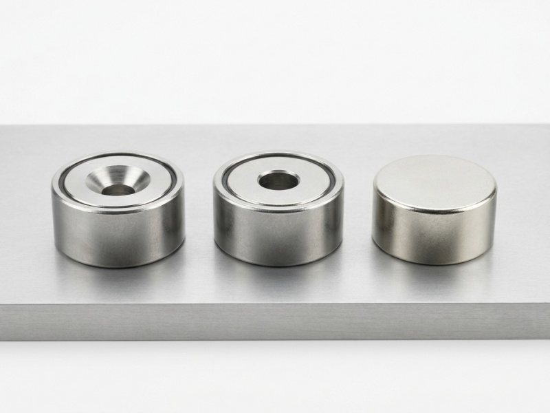 What mounting options matter when choosing pot magnet series?