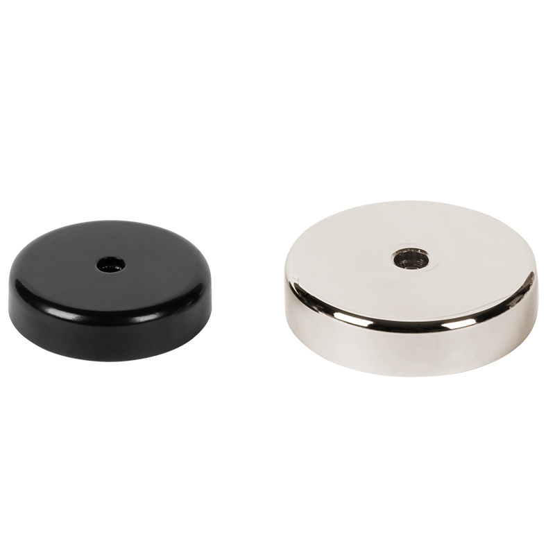 Pot magnet with straight hole-B series