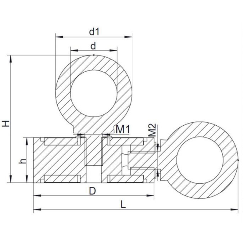 Fishing magnet F-3 series (magnetic on the two sides with two rings)