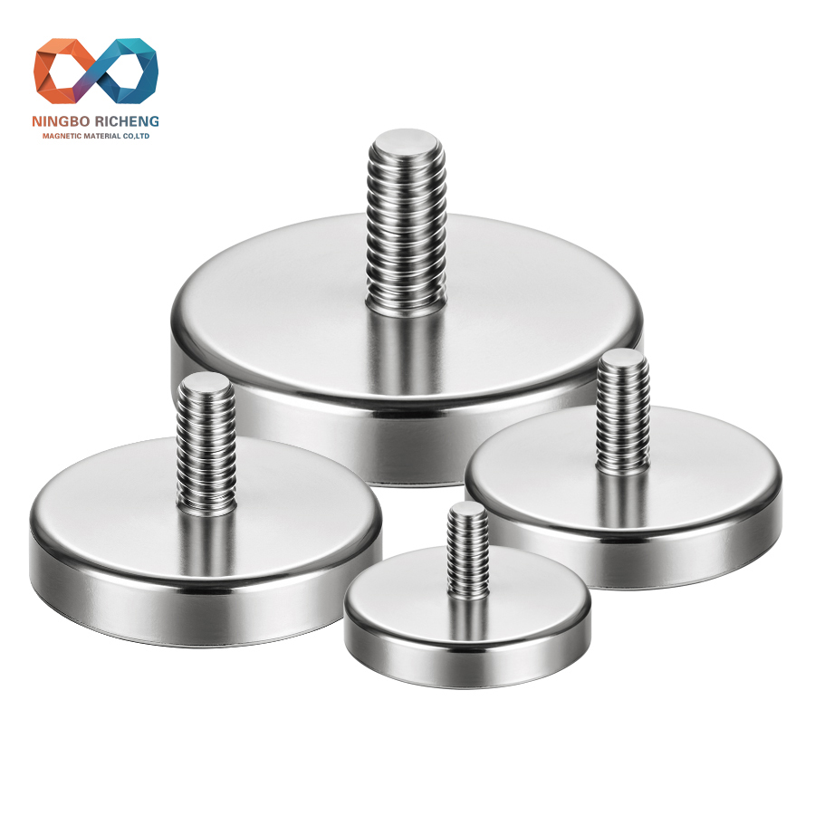 Pot magnet with EXTERNAL THREAD (C series, dimension from 10 to 90mm)