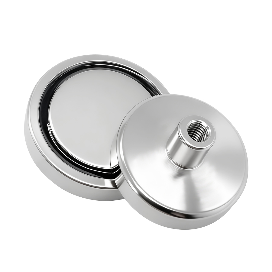 pot magnet with internal thread-D