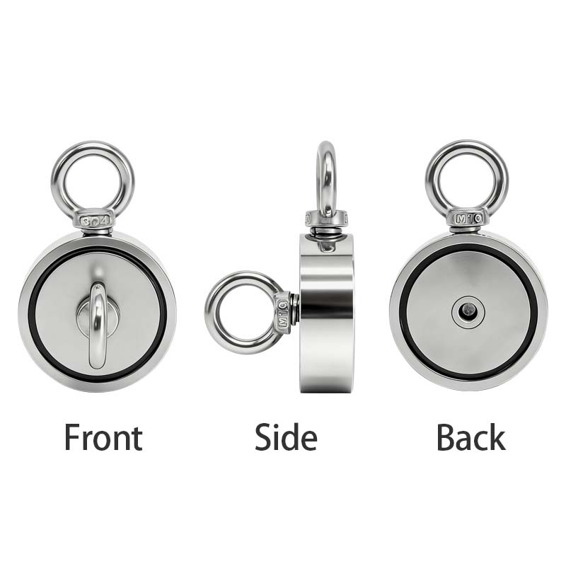 Fishing magnet F-3 series (magnetic on the two sides with two rings)