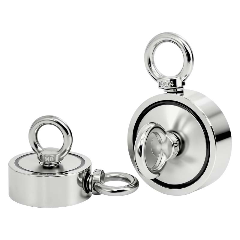 Fishing magnet F-3 series (magnetic on the two sides with two rings)