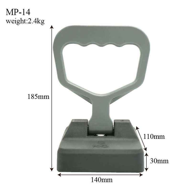 Square handheld magnetic picker for heavy objects (MP-14)