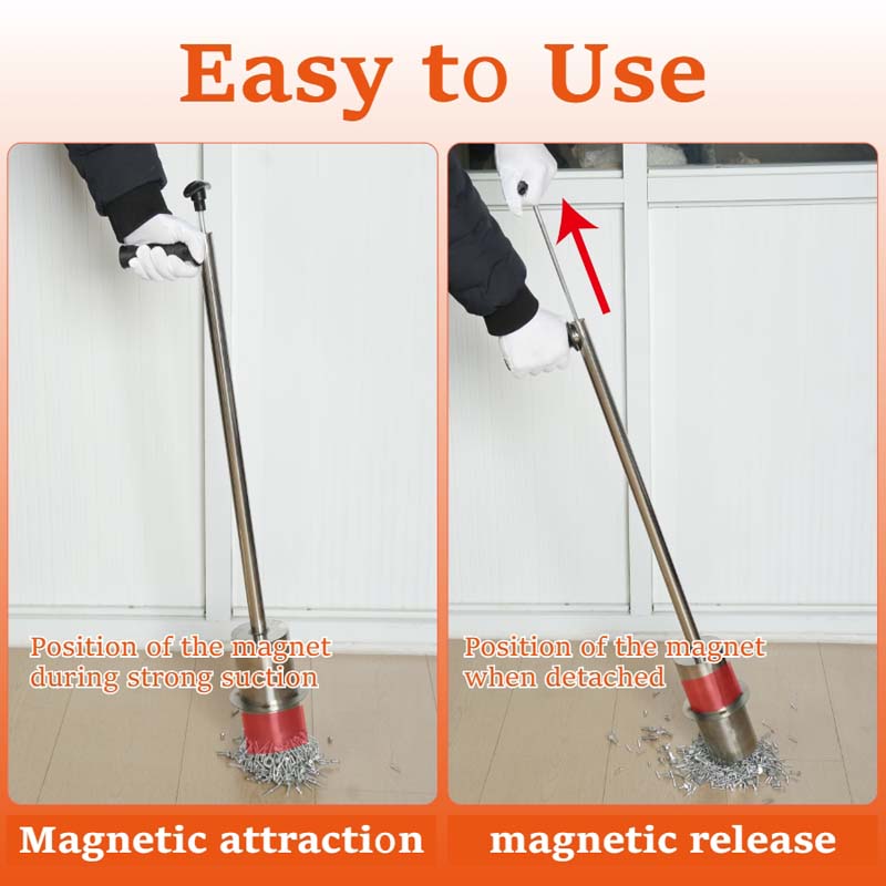 Handheld Magnet Picker with Quick Release