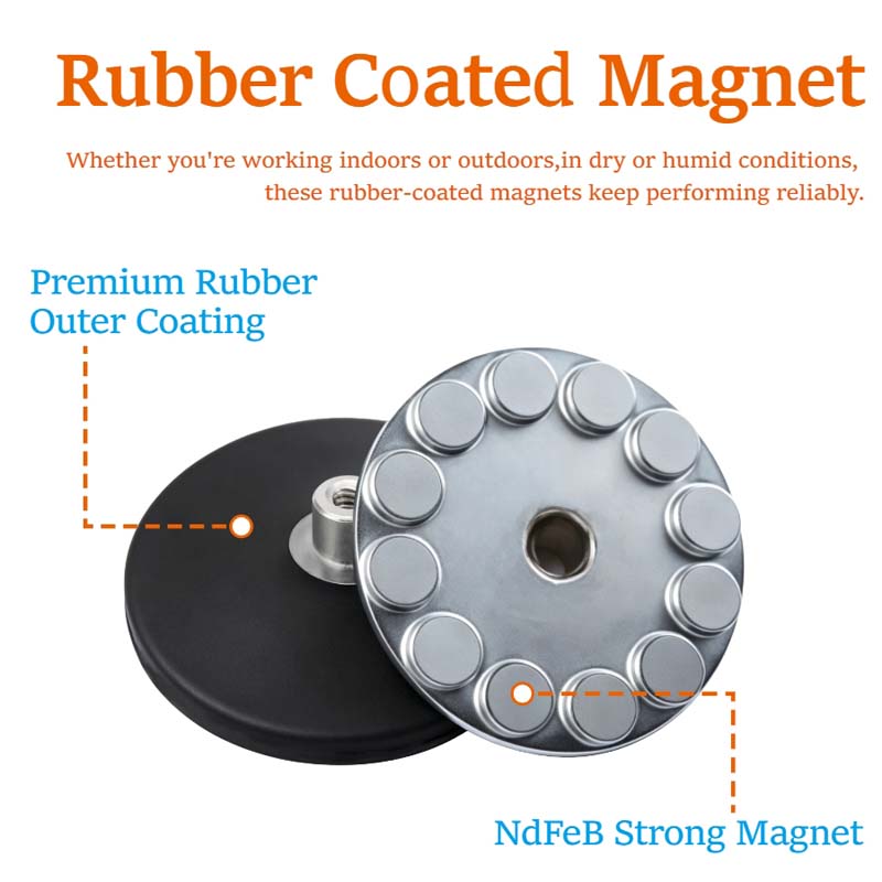 Rubber Pot Magnetic With Internal Thread